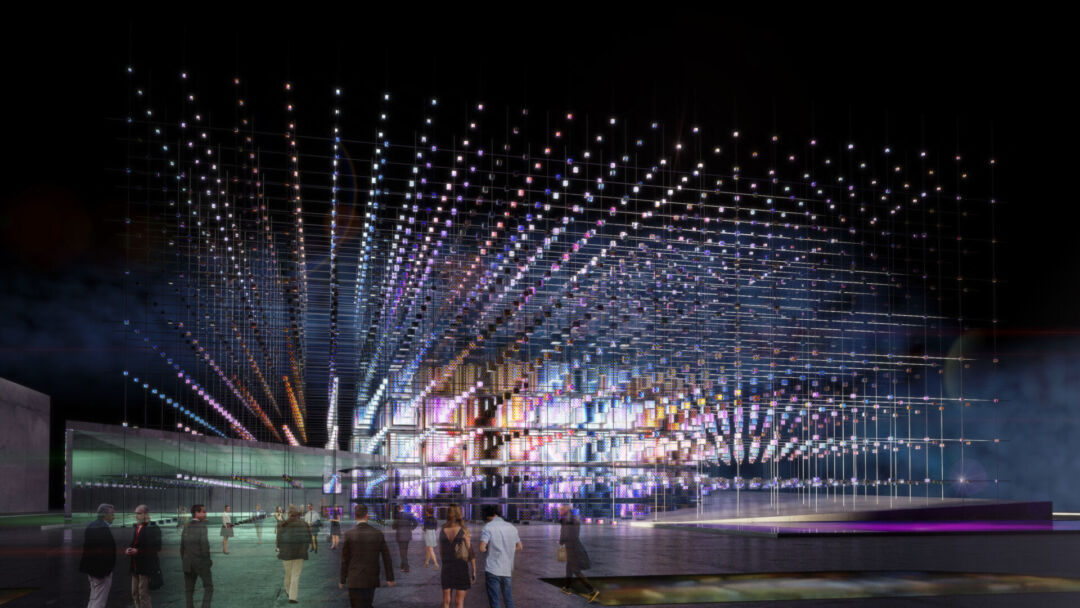 Visitors utilizing interactive technology at REACTOR Pavilion. Visitors utilizing interactive technology at REACTOR Pavilion.