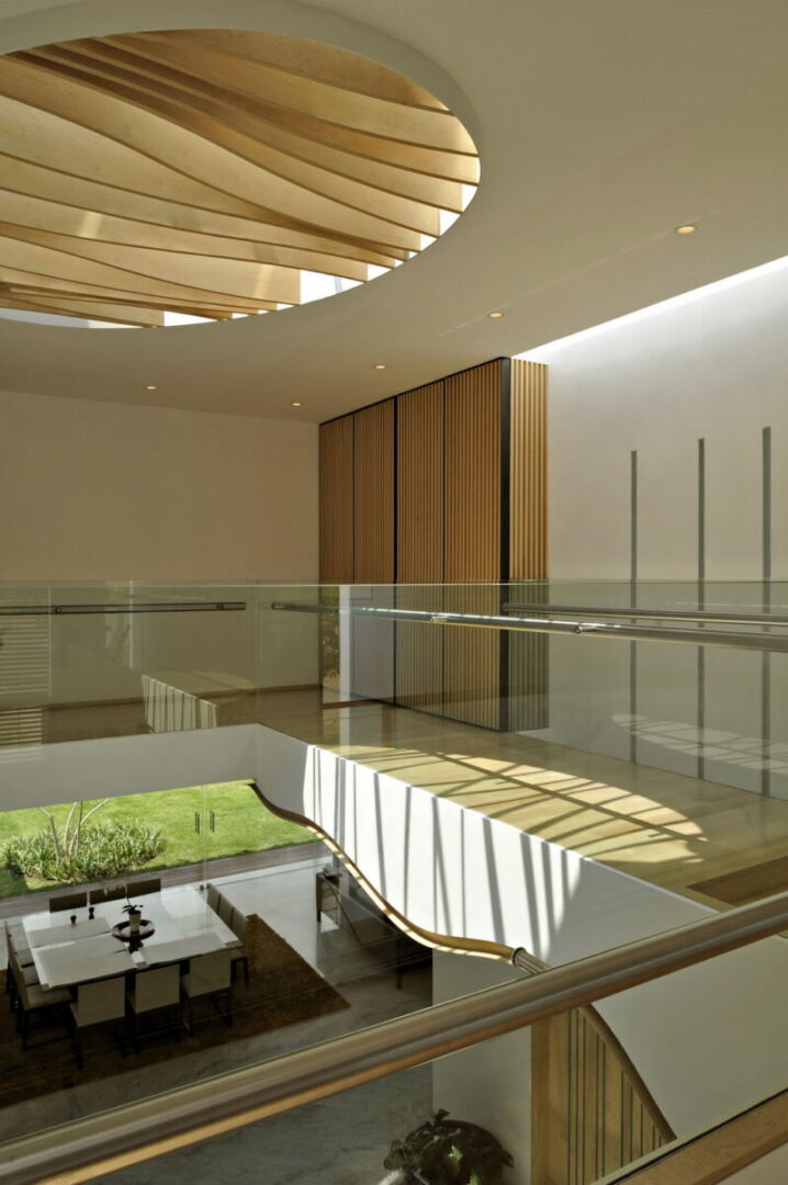 Natural light flooding through skylights in the living area. Natural light flooding through skylights in the living area.