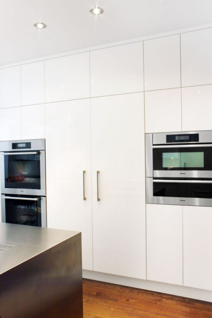Modern appliances integrated into Rosedale kitchen design.