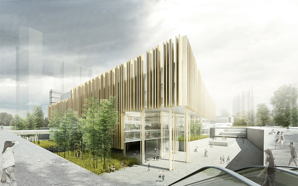 Cultural Plaza in Shenzhen blends art and literature beautifully.