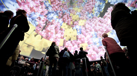 Immerse in nature at ZENDOME.300M’s 360u00b0 media experience. Immerse in nature at ZENDOME.300M