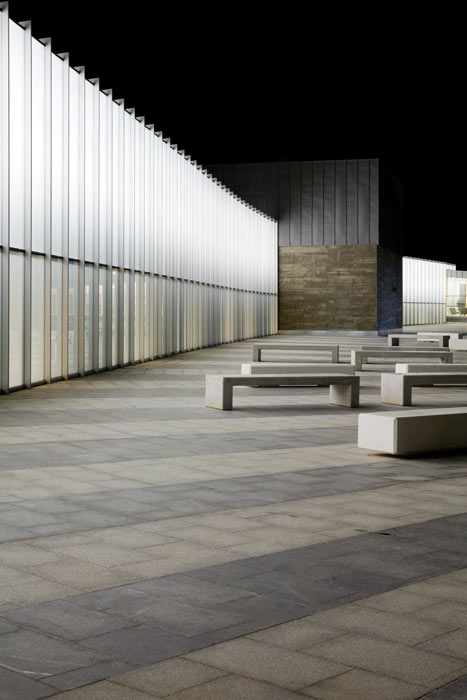 Hotel entrance with sleek design elements. Hotel entrance with sleek design elements.
