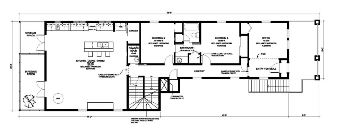 Energy-efficient living spaces with abundant natural light.