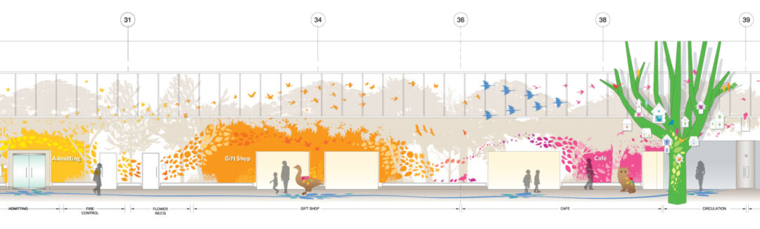 Healing-focused architecture improving patient experience.