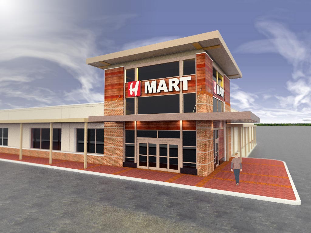 H Mart – Bayside blends modern design with community and environmental focus. H Mart - Bayside blends modern design with community and environmental focus.