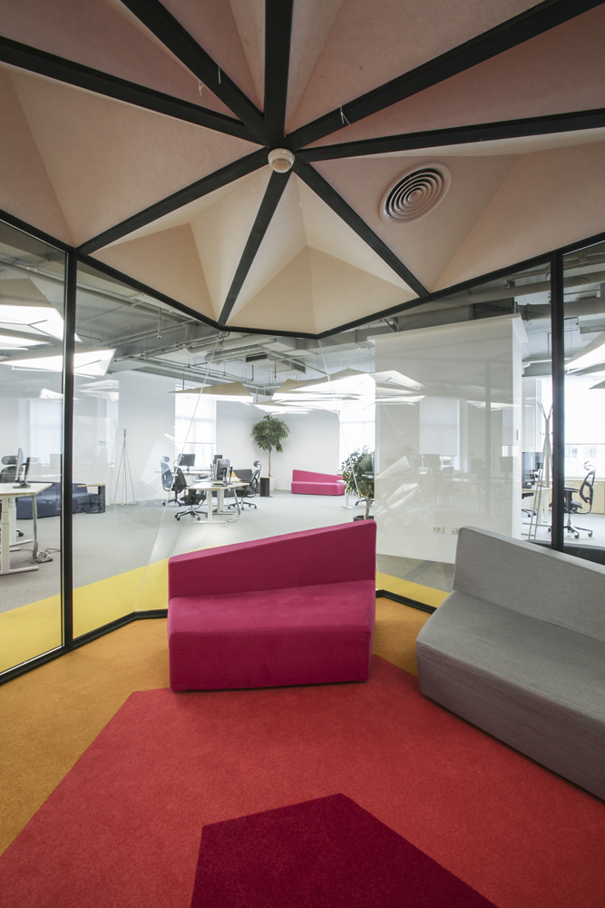 Conference room designed as a cozy 