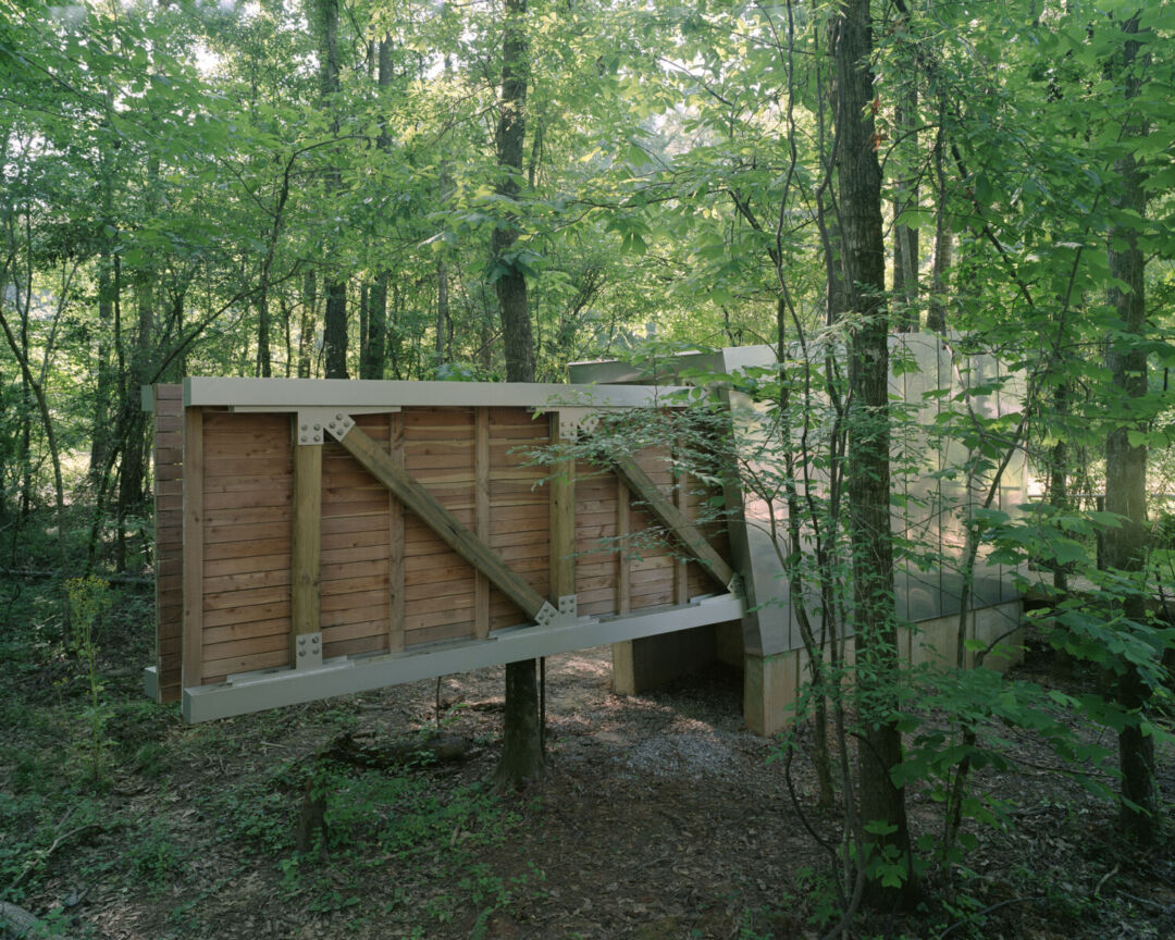 Nature-inspired toilets designed by Rural Studio. Nature-inspired toilets designed by Rural Studio.