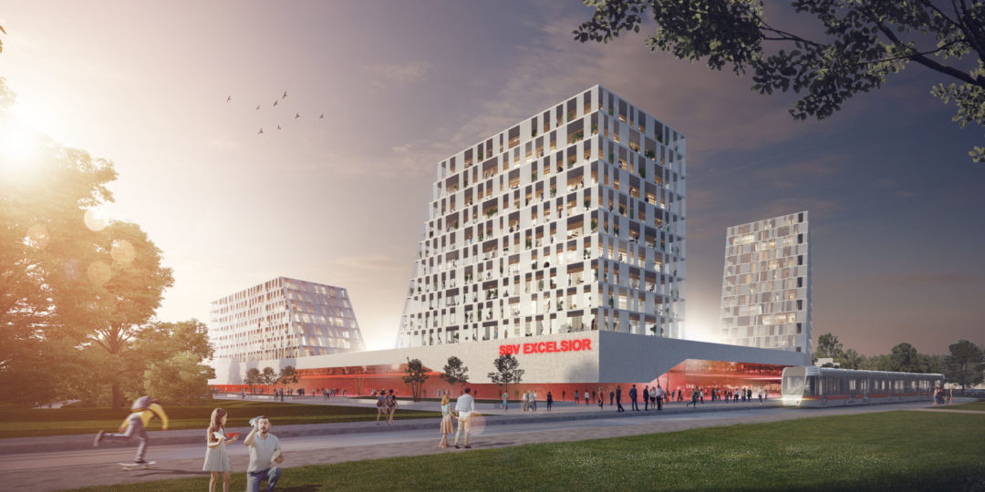 Renovated Excelsior Stadium, a vibrant urban hub in Rotterdam. Renovated Excelsior Stadium, a vibrant urban hub in Rotterdam.