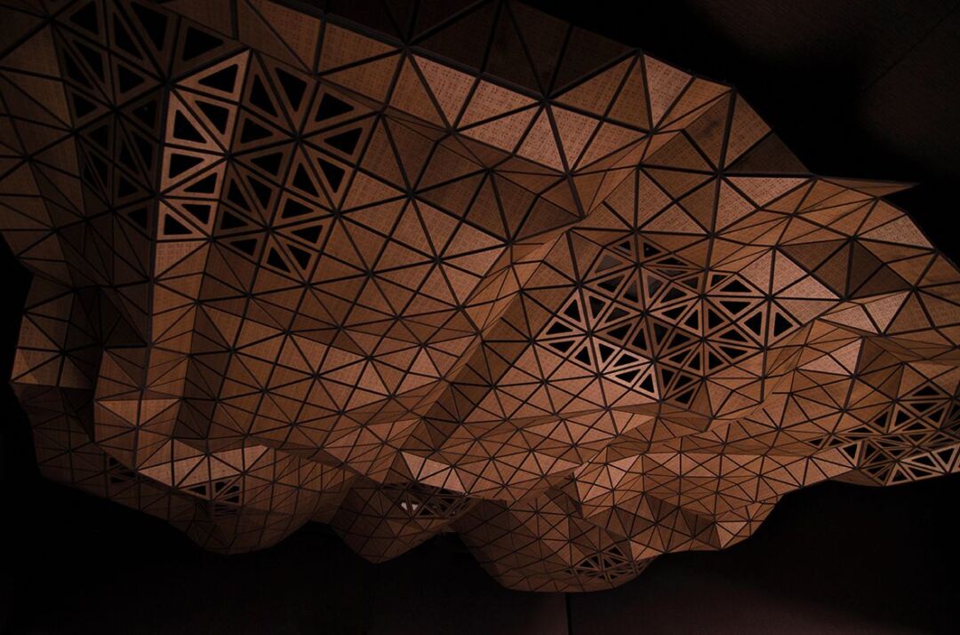 Innovative wooden fau00e7ade of the ON-HOUSE SHOWROOM by WOODu2014SKIN. Innovative wooden fau00e7ade of the ON-HOUSE SHOWROOM by WOODu2014SKIN.