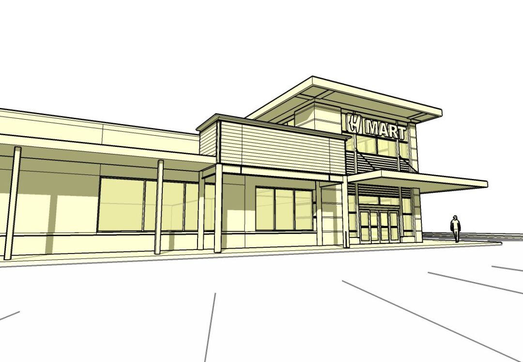 Sustainable features of H Mart highlight Jinwoo Jang’s architectural vision. Sustainable features of H Mart highlight Jinwoo Jang