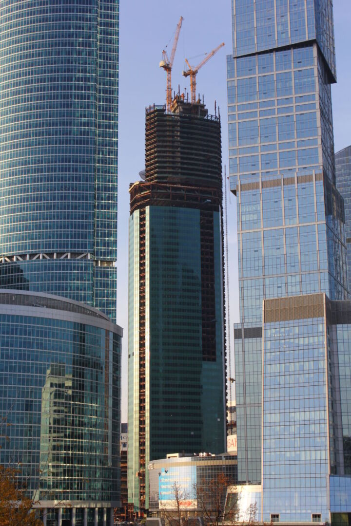 Entrance to Eurasia Tower designed by Sergey Estrin, Moscow