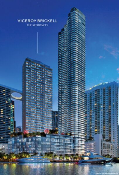 Viceroy Brickell Residences in Miami, showcasing luxury living.